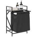 vidaXL szürke sonoma mosodai kosár 1 rekeszes polccal