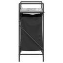 vidaXL szürke sonoma mosodai kosár 1 rekeszes polccal