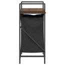 vidaXL barna tölgy mosodai kosár 1 rekeszes polccal