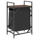 vidaXL barna tölgy mosodai kosár 1 rekeszes polccal