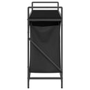 vidaXL fekete tölgyfa mosodai kosár 2 rekeszes polccal