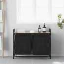 vidaXL sonoma tölgy mosodai kosár 2 rekeszes polccal