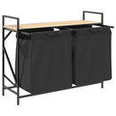 vidaXL sonoma tölgy mosodai kosár 2 rekeszes polccal