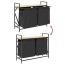 vidaXL sonoma tölgy mosodai kosár 2 rekeszes polccal