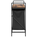 vidaXL füstölt tölgy mosodai kosár 2 rekeszes polccal