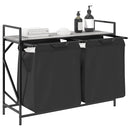 vidaXL szürke sonoma mosodai kosár 2 rekeszes polccal