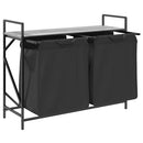 vidaXL szürke sonoma mosodai kosár 2 rekeszes polccal