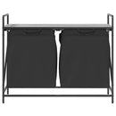 vidaXL szürke sonoma mosodai kosár 2 rekeszes polccal