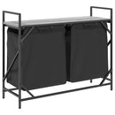 vidaXL szürke sonoma mosodai kosár 2 rekeszes polccal