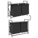 vidaXL szürke sonoma mosodai kosár 2 rekeszes polccal