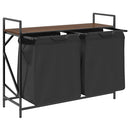 vidaXL barna tölgy mosodai kosár 2 rekeszes polccal