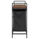 vidaXL barna tölgy mosodai kosár 2 rekeszes polccal