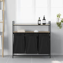 vidaXL sonoma tölgy mosodai kosár 3 rekeszes polcokkal