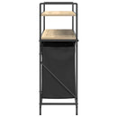 vidaXL sonoma tölgy mosodai kosár 3 rekeszes polcokkal