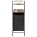 vidaXL füstölt tölgy mosodai kosár 3 rekeszes polcokkal