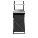 vidaXL szürke sonoma mosodai kosár 3 rekeszes polcokkal