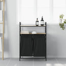 vidaXL sonoma tölgy mosodai kosár 2 rekeszes polcokkal