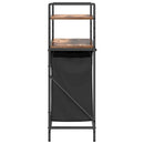 vidaXL füstölt tölgy mosodai kosár 2 rekeszes polcokkal