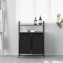 vidaXL szürke sonoma mosodai kosár 2 rekeszes polcokkal