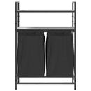 vidaXL szürke sonoma mosodai kosár 2 rekeszes polcokkal