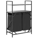 vidaXL szürke sonoma mosodai kosár 2 rekeszes polcokkal