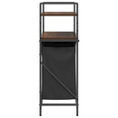 vidaXL barna tölgy mosodai kosár 2 rekeszes polcokkal