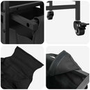 vidaXL fekete tölgyfa mosodai kosár 3 rekeszes kerekekkel