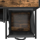 vidaXL füstölt tölgy mosodai kosár 3 rekeszes kerekekkel