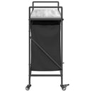 vidaXL szürke sonoma mosodai kosár 3 rekeszes kerekekkel