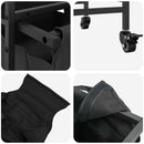 vidaXL fekete tölgyfa mosodai kosár 3 rekeszes kerekekkel