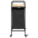 vidaXL sonoma tölgy mosodai kosár 2 rekeszes kerekekkel