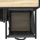 vidaXL sonoma tölgy mosodai kosár 2 rekeszes kerekekkel