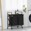 vidaXL sonoma tölgy mosodai kosár 2 rekeszes kerekekkel