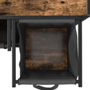 vidaXL füstölt tölgy mosodai kosár 2 rekeszes kerekekkel