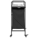 vidaXL szürke sonoma mosodai kosár 2 rekeszes kerekekkel