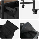 vidaXL barna tölgy mosodai kosár 2 rekeszes kerekekkel