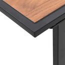 vidaXL Dohányzóasztal Fekete és Barna 55 x 55 x 35 cm Porszórt acél