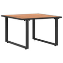 vidaXL Dohányzóasztal Fekete és Barna 55 x 55 x 35 cm Porszórt acél