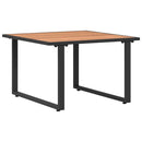 vidaXL Dohányzóasztal Fekete és Barna 55 x 55 x 35 cm Porszórt acél