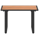 vidaXL Dohányzóasztal Fekete és Barna 55 x 55 x 35 cm Porszórt acél