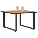vidaXL Dohányzóasztal Fekete és Barna 55 x 55 x 35 cm Porszórt acél