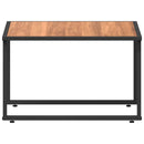 vidaXL Dohányzóasztal Fekete és Barna 55 x 55 x 35 cm Porszórt acél