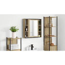 vidaXL Tükörszekrény polcokkal Sonoma tölgy 60 x 16 x 60 cm Faanyag