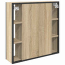 vidaXL Tükörszekrény polcokkal Sonoma tölgy 60 x 16 x 60 cm Faanyag