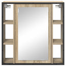vidaXL Tükörszekrény polcokkal Sonoma tölgy 60 x 16 x 60 cm Faanyag