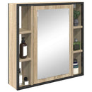 vidaXL Tükörszekrény polcokkal Sonoma tölgy 60 x 16 x 60 cm Faanyag