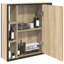 vidaXL Tükörszekrény polcokkal Sonoma tölgy 60 x 16 x 60 cm Faanyag