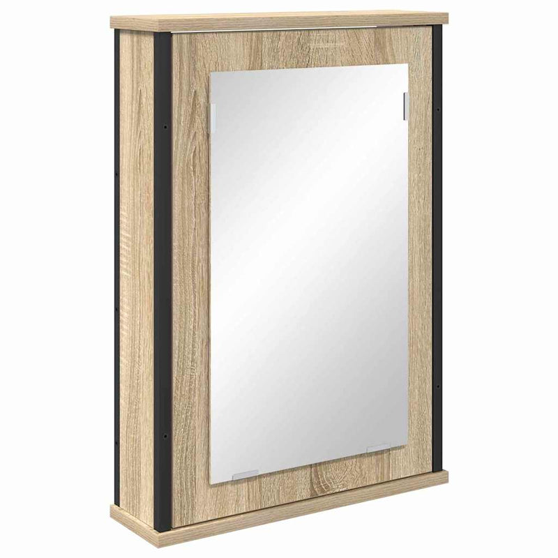 vidaXL Fürdőszobai tükörszekrény Barna 42 x 12 x 60 cm Faanyag