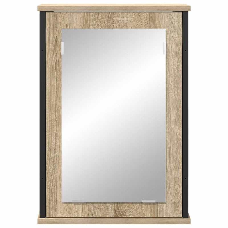 vidaXL Fürdőszobai tükörszekrény Barna 42 x 12 x 60 cm Faanyag