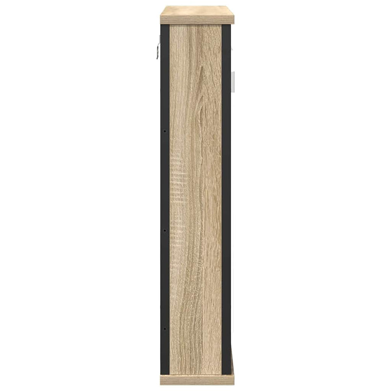 vidaXL Fürdőszobai tükörszekrény Barna 42 x 12 x 60 cm Faanyag